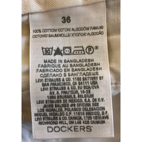 Dockers Khaki Diem Mens Cotton Shorts Size 36 Beige Casual Classic Fit Lightweig - Picture 5 of 6